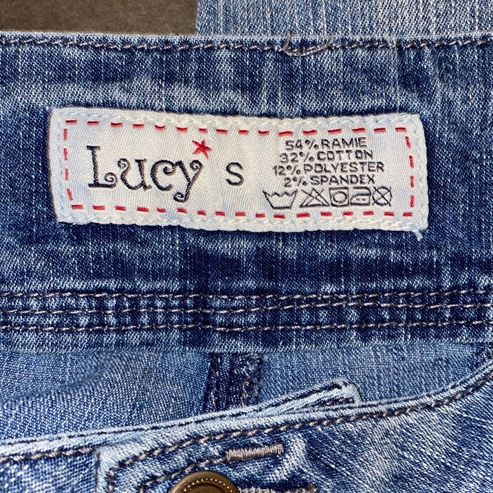 Lucy Blue Small Skinny Jeans with Acid-Wash Finish - Picture 2 of 13